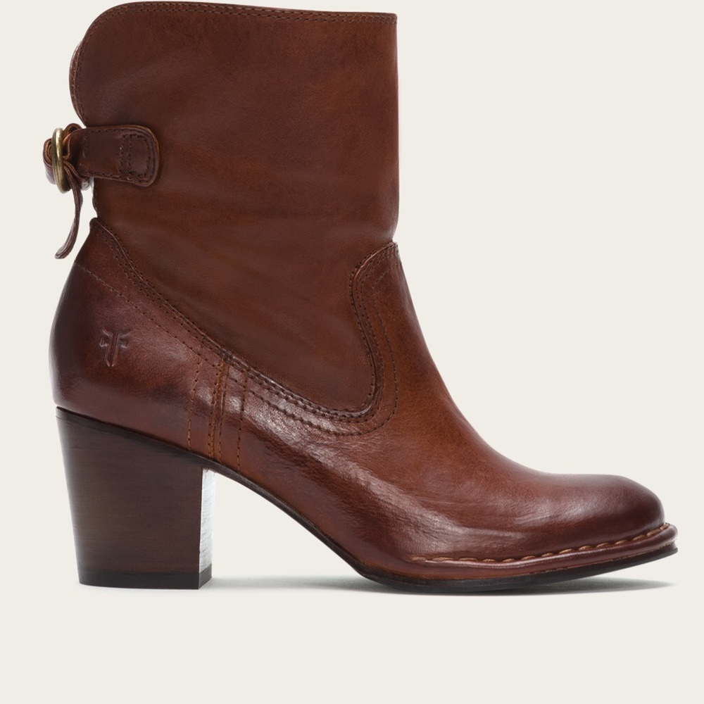 Frye Lucinda Short Boots Sz 10 Brown Heels